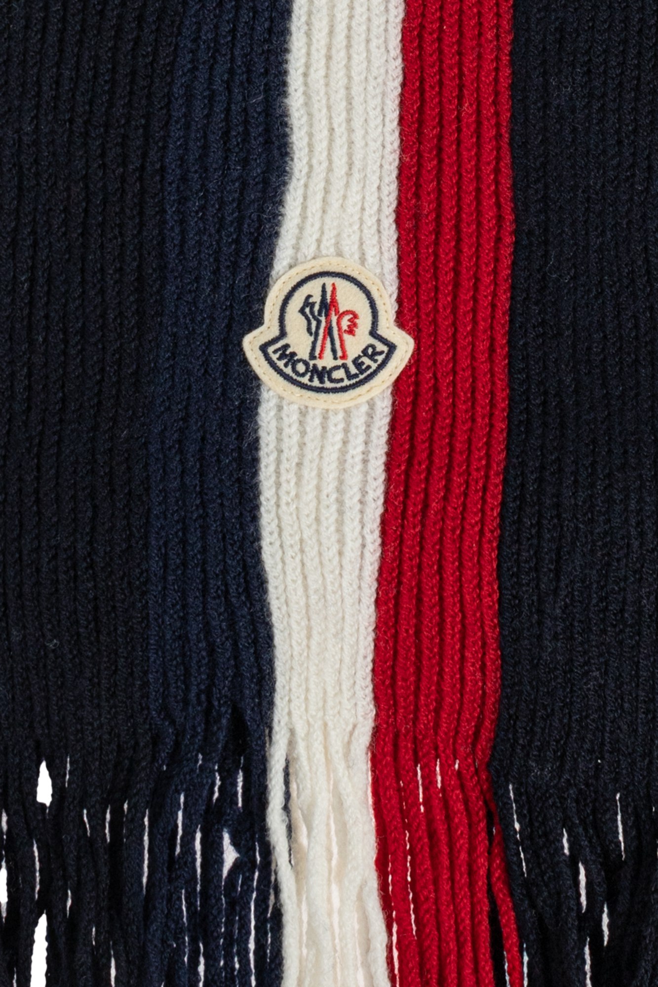 Moncler Wool scarf with fringes | Men's | Vitkac